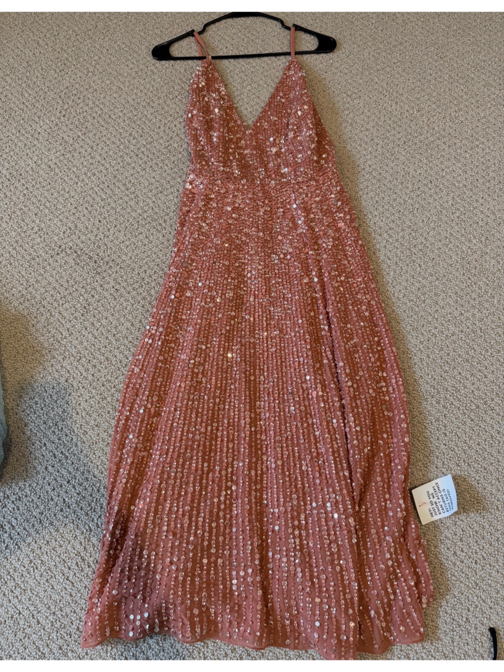 Sequin Maxi Skirt in Rose Pink